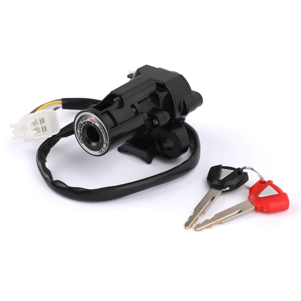 Areyourshop Ignition Switch Keys Fit for Kawasaki ZX1000 Ninja 1000 2011-2018, ZX10R 2011-2019, ZX636 Ninja ZX6R 2013-2018, ER650 ER6N 2012-2016, EX650 Ninja 650 2012-2016, EX650 ER6F 2014-2016