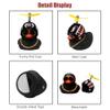 wonuu Rubber Duck Car Decorations Black Duck Car Dashboard Ornaments with Propeller Helmet view 2