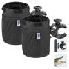 KEMIMOTO Motorcycle Cup Holder, Oxford Fabric Motorcycle Drink Holder with 0.6"-1.5" Alligator Clamp, Universal Water Bottle Cup Accessories for Bike, ATV/UTV, Scooter, Boat, Walker, Black view 1