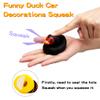 wonuu Rubber Duck Car Decorations Black Duck Car Dashboard Ornaments with Propeller Helmet view 3