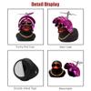 wonuu Rubber Duck Car Decorations Black Duck Car Dashboard Ornaments with Propeller Helmet view 4