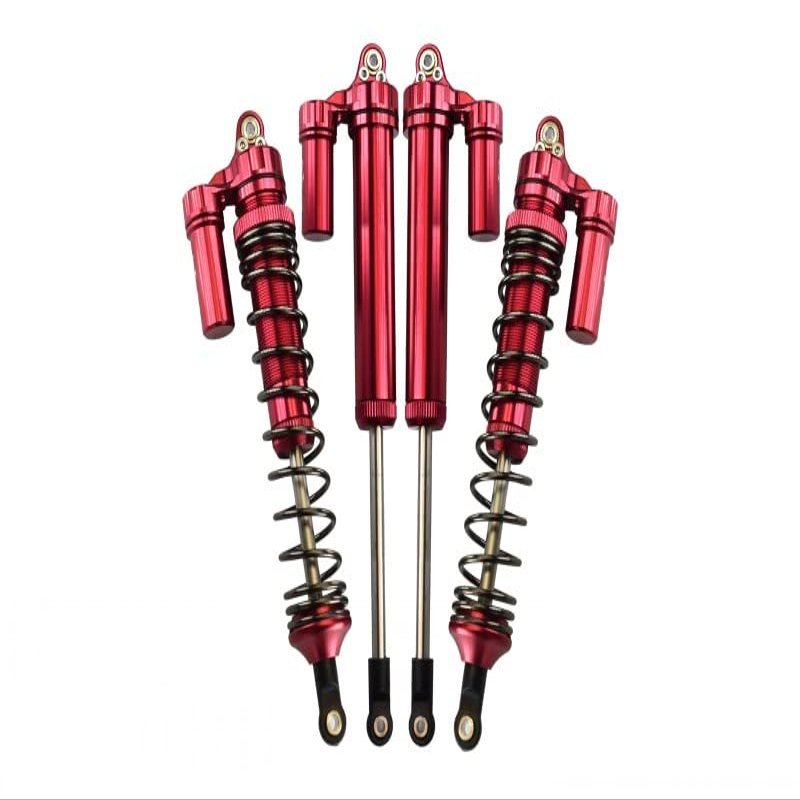 GPM 4PC Set Upgrades Aluminum Rear L-Shape Piggy Back Damper for 1/7 Unlimited Desert Racer85076-4 RC Cars (red)