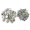 YiZYiF 30Pcs Car Roof Repair Rivets Headliner Repair Button Auto Roof Rivets Retainer for Interior Ceiling Cloth Fixing Screw Cap Roof Repair Buckle Beige&Grey Type A view 1