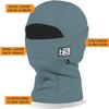 BLACKSTRAP Kids' Expedition Hood Dual Layer ExoHinge Balaclava Ski Mask, Helmet Compatible, Maximum Warmth and Comfortable for Kids, [Turquoise] view 2