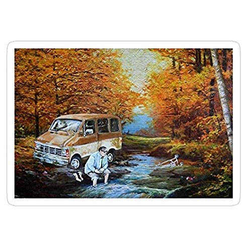 Living in a Van Down by The River, tv Decal Sticker - Sticker Graphic - Auto, Wall, Laptop, Cell, Truck Sticker for Windows, Cars, Trucks