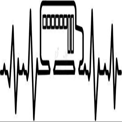 Roseville Decals Bus Driver Lifeline EKG Heartbeat Vinyl Decal Sticker for Home Office Decor Vehicle Window Sign Size- [8 inch] / [20 cm] Wide Color- Gloss Black