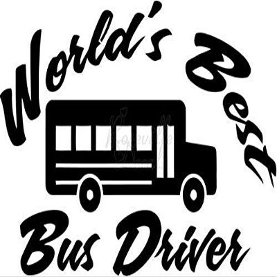 Roseville Decals World's Best Bus Driver School Job Vinyl Decal Sticker for Home Office Decor Vehicle Window Sign Size- [15 inch] / [38 cm] Wide Color- Gloss White