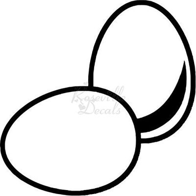 Roseville Decals Fresh Eggs Chicken Farm Vinyl Decal Sticker for Home Office Decor Vehicle Window Sign Size- [20 inch] / [50 cm] Wide Color- Matte Black