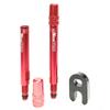 NeoPRO Presta Valve Extension Extender Kit (Pack of 2) w/Valve Key and Cap - Available in 4 Lengths - 20,30,40,60 mm (Red, 40mm) view 1