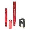 NeoPRO Presta Valve Extension Extender Kit (Pack of 2) w/Valve Key and Cap - Available in 4 Lengths - 20,30,40,60 mm (Red, 30mm) view 1