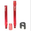 NeoPRO Presta Valve Extension Extender Kit (Pack of 2) w/Valve Key and Cap - Available in 4 Lengths - 20,30,40,60 mm (Red, 60mm) view 1
