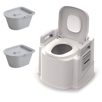 QWEASDF Portable Toilet, Potty Travel Toilet, Specially Designed for Camping car Boating and Other Recreational Activities, Suitable for The Elderly, The Disabled, and Pregnant Women,Gray