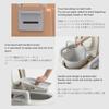 QWEASDF Portable Toilet, Potty Travel Toilet, Specially Designed for Camping car Boating and Other Recreational Activities, Suitable for The Elderly, The Disabled, and Pregnant Women,Gray view 4