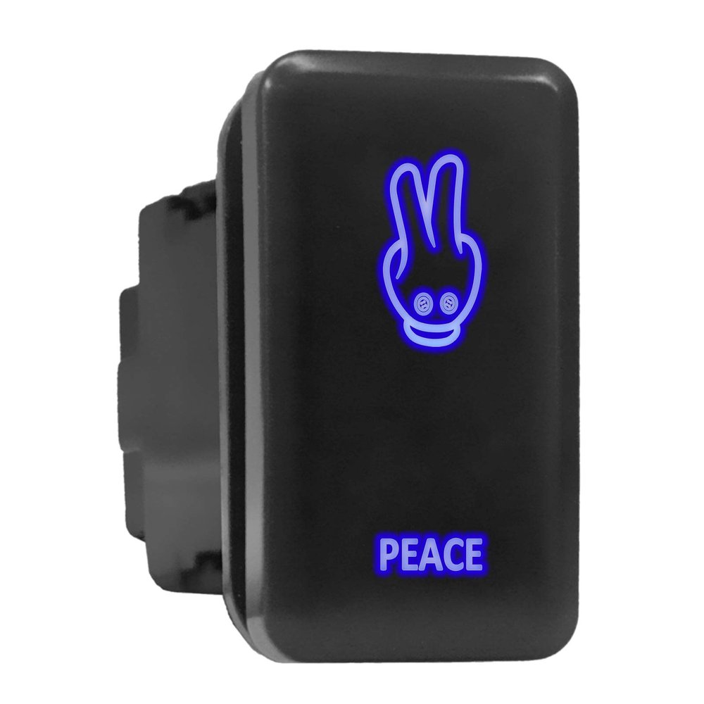Peace Symbol Older Model Push Button Compatible with Toyota (/ Surface Size 1.54 x 0.83 inches)