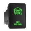 See NO Evil Symbol Modern Model Push Button Compatible with Toyota (/ Surface Size 1.28 x 0.87 inches) view 1