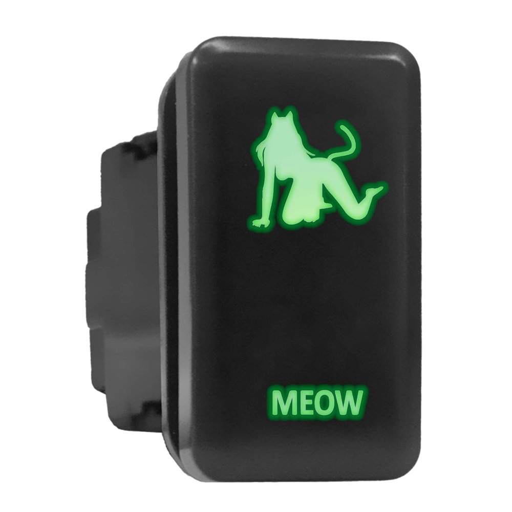 Meow Symbol Older Model Push Button Compatible with Toyota (/ Surface Size 1.54 x 0.83 inches)