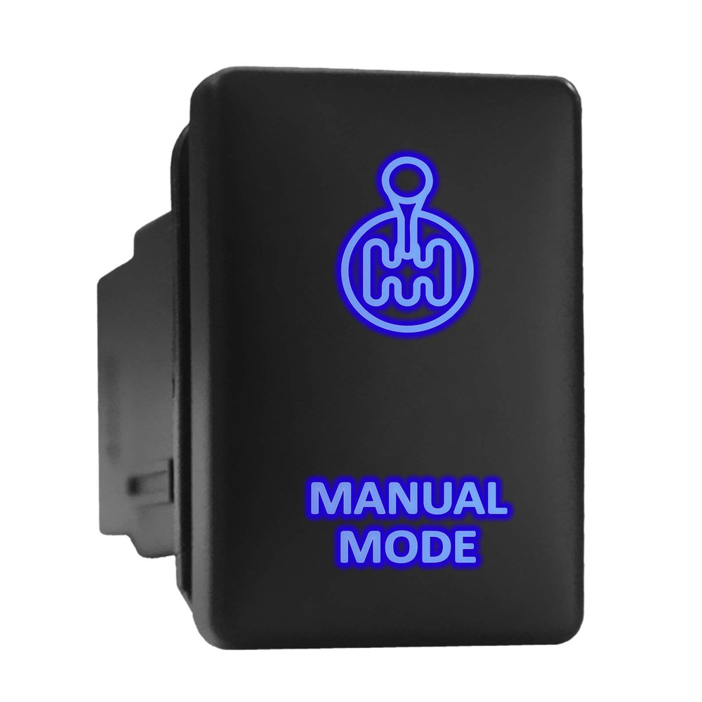 Manual Mode Symbol Modern Model Push Button Compatible with Toyota (/ Surface Size 1.28 x 0.87 inches)