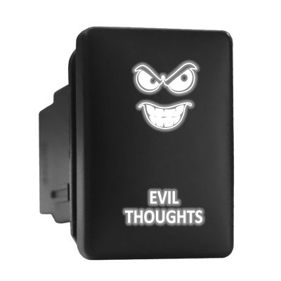 Evil Thoughts Symbol Modern Model Push Button Compatible with Toyota (/ Surface Size 1.28 x 0.87 inches)