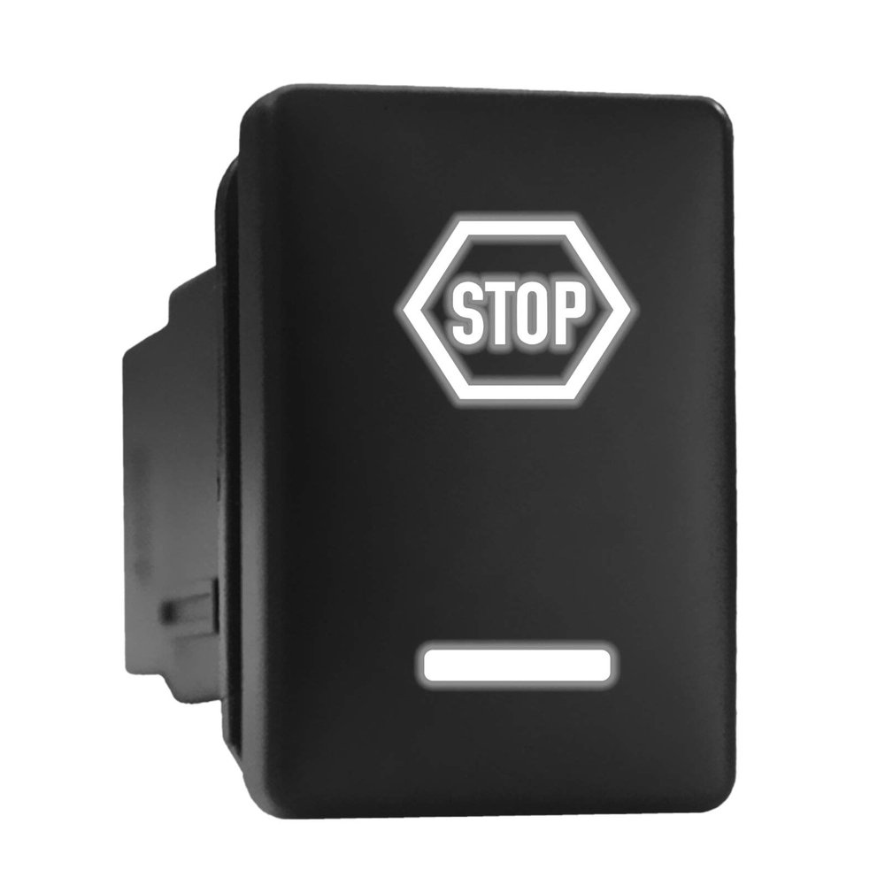 Stop Symbol Modern Model Push Button Compatible with Toyota (/ Surface Size 1.28 x 0.87 inches)