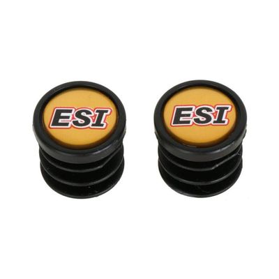ESI Bar Plugs, Silicone, Black, 2 Pack, MTB Bar End, Made in USA
