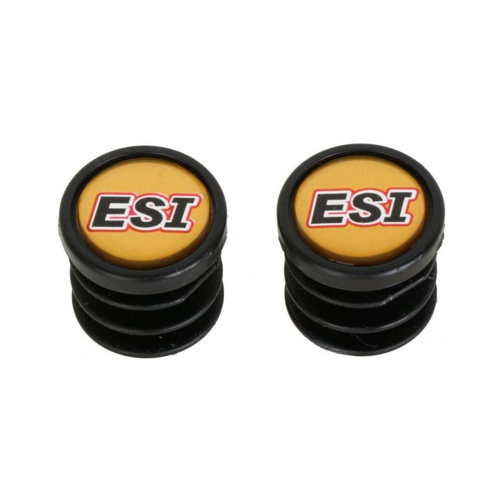 ESI Bar Plugs, Silicone, Black, 2 Pack, MTB Bar End, Made in USA