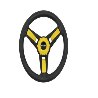 Gussi Model Black & Yellow Steering Wheel for Club Car Precedent Golf Carts