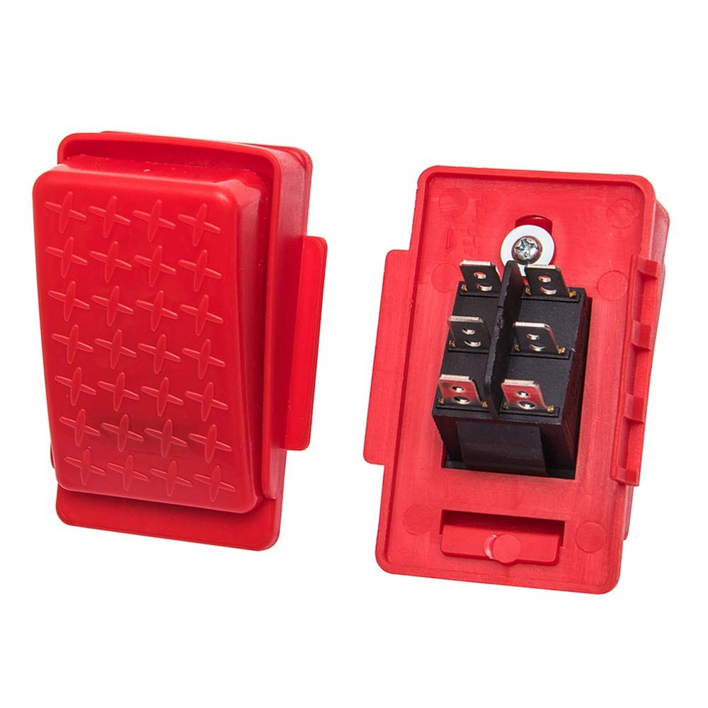 weelye 6volt 12volt Accelerator Foot Pedal Reset-Control Switch,for Kids Ride On Cars Electric car Red 6-pin Socket Replacement Parts