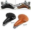 MACHSWON Durable Leather Bicycle Bike Vintage Cowhide Cycling Saddle Seat with Springs Vintage Classic Cowhide Leather Cycling Bicycle Bike Saddle Seat with Springs UK Fit All Bicycle Cycling view 3