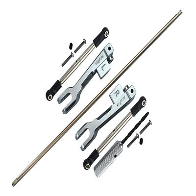 GPM for TRAXXAS 1/7 Unlimited Desert Racer Stainless Steel Rear SWAY BAR & Aluminum SWAY BAR ARM & Stainless Steel LINKAGE-12PC Set (Gray)