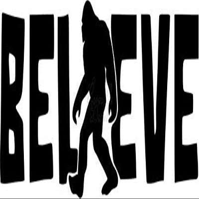 Roseville Decals Believe Bigfoot Yeti Sasquatch Vinyl Decal Sticker for Home Office Decor Vehicle Window Sign Size- [20 inch] / [50 cm] Wide Color- Matte Black