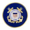 SHOP AWARDS AND GIFTS 4 Inch Round United States Coast Guard Medallion Thin Metal Decal Sticker with Peel and Stick Back, Pack of 1 view 1
