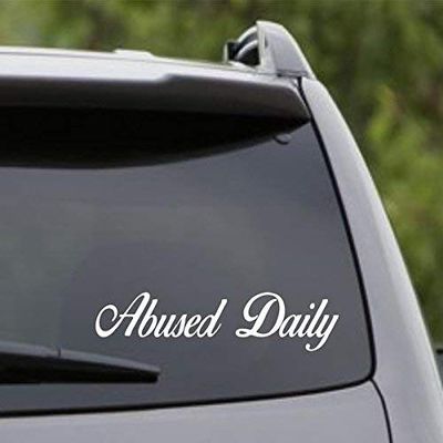 Abused Daily Small Version DD101 Car Truck Window Windshield Lettering Decal Sticker Decals Stickers JDM Drift Dub Lowered JDM Fresh Detailed Stance Fitment 4x4