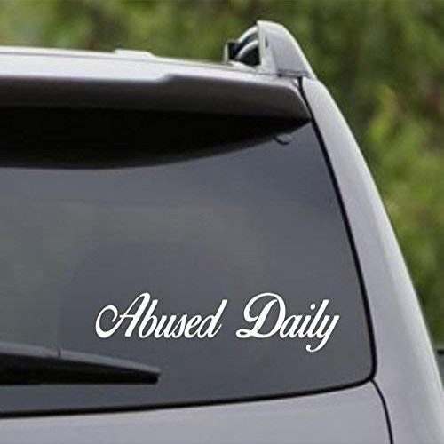 Abused Daily Small Version DD101 Car Truck Window Windshield Lettering Decal Sticker Decals Stickers JDM Drift Dub Lowered JDM Fresh Detailed Stance Fitment 4x4