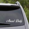 Abused Daily Small Version DD101 Car Truck Window Windshield Lettering Decal Sticker Decals Stickers JDM Drift Dub Lowered JDM Fresh Detailed Stance Fitment 4x4 view 1