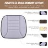 MYFAMIREA Car Seat Cushion Pad 1.2" Thick Comfort Seat Protector for Car Driver Seat Office Chair Home Use Memory Foam Seat Cushion with Non Slip Bottom, 20'' x 18.5'', Gray view 2