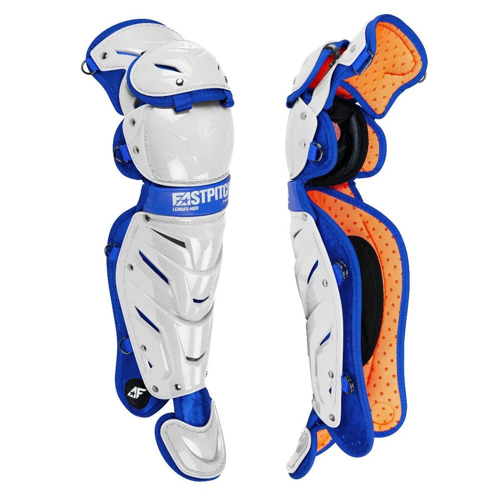 All-Star LGW-AFX-MEDWH/ROMED AFx Fastpitch Leg Guards WH/RO MED