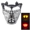 Three T Rear Brake Taillight Lamp Integrated Turn Signal Indicators for HONDA CBR300R 2014-2019, CB300F 2015-2018, CBR250R 2011-2013, Clear Lens view 1