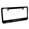 iPick Image for Chrysler 300 in 3D Dark Gray Letters on Black Metal License Plate Frame - Official Licensed view 1