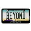 iPick Image for Chrysler 300 in 3D Dark Gray Letters on Black Metal License Plate Frame - Official Licensed view 2