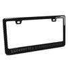 iPick Image for Jeep Grand Cherokee 3D in Dark Gray on Real Carbon Fiber ABS Plastic License Plate Frame - Official Licensed view 1