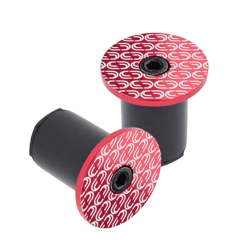 Deda Elementi Loop Bar-End Plugs, Red