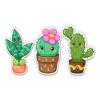 Cute Cactus in Pots - 2" Each Vinyl Stickers - for Car Laptop Water Bottle Phone - Waterproof Decals view 1