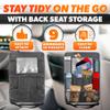 2 Pcs Backseat Car Organizer - Travel-Ready 23.4x16" Back Seat Car Organizer with 9 Large Pockets & Clear Tablet Holder, Made of Reliable Polyester with Long and Strong Straps - Easy to Attach & Clean view 4