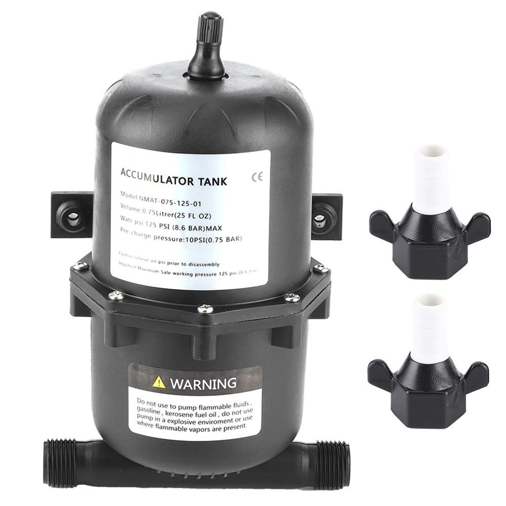 Accumulator 182-100,Water Accumulator Tank,For Accumulator,Accumulator Pressure Control 0.75 L 125PSI for Marine RV Boat Accumulator 12V accumulator