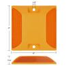 12 Pack Road Reflectors Reflective Pavement Marker, 4 by 4 inch Road Driveway Reflectors, Street Pavement & Asphalt Stud Markers for Speed Bumps Sidewalks Pedestrian Crossings Freeways and Driveways view 2