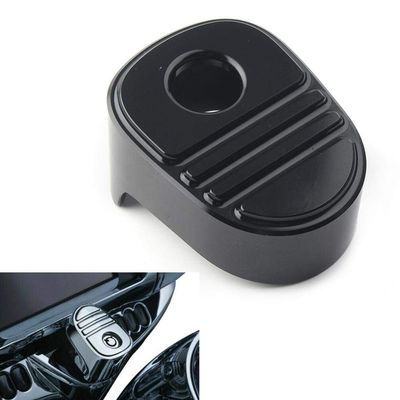 Three T Black Motorcycle Tri Line Ignition Switch Cover Cap Fit for Harley Touring Electra Glide Road Glide 2014-2019