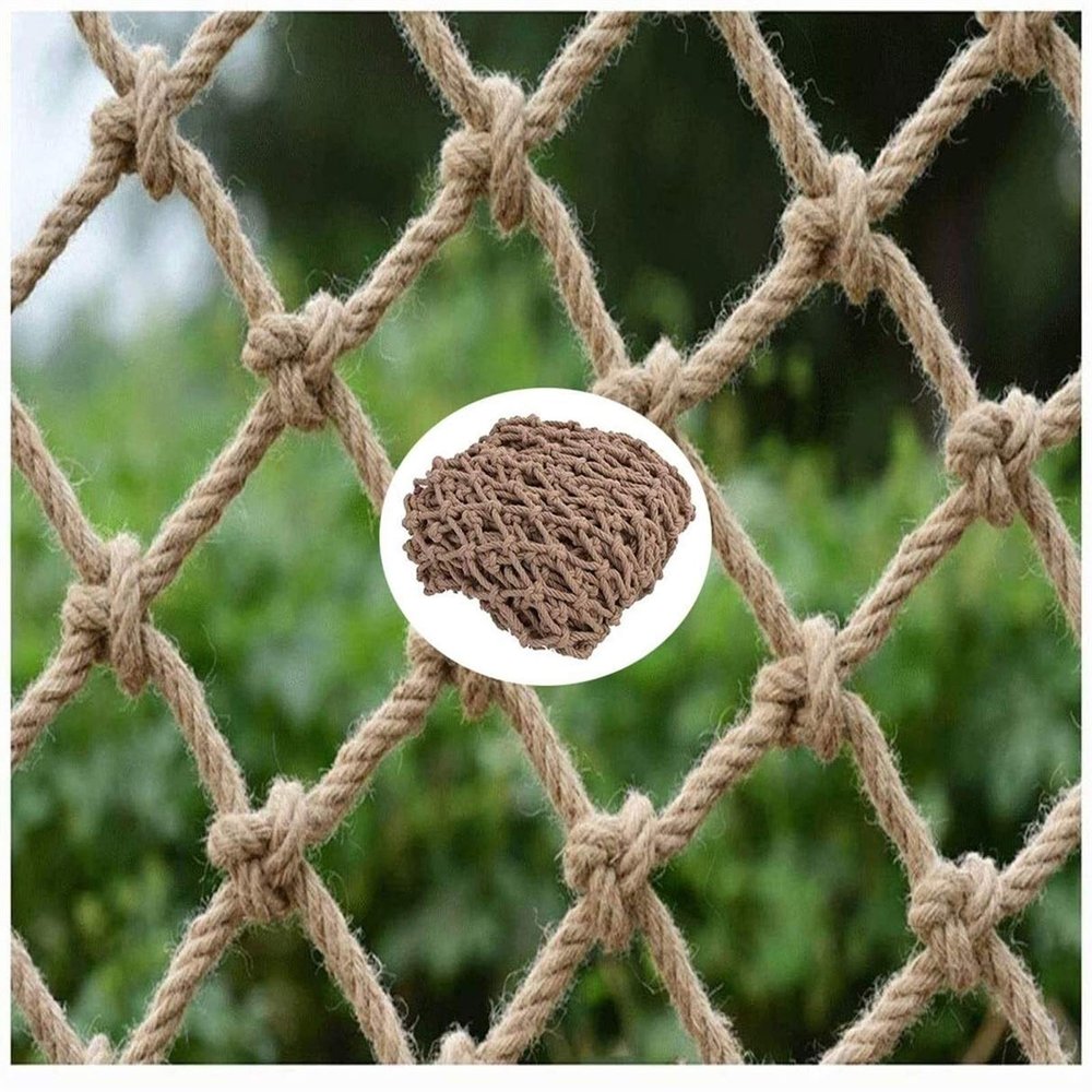 Hynet Rope Netting Playground, Child Balcony Safety Net Railings Protection Fence Decor Climbing Woven Rope Truck Cargo Trailer Netting Birds Net Treehouse Swing 1x5m (Size : 2 * 10m(7 * 33ft))