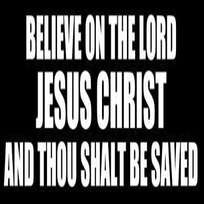 Believe On The Lord Jesus Christ.. Saved Bumper 3M Reflective Sticker| Verse: Acts 16:31