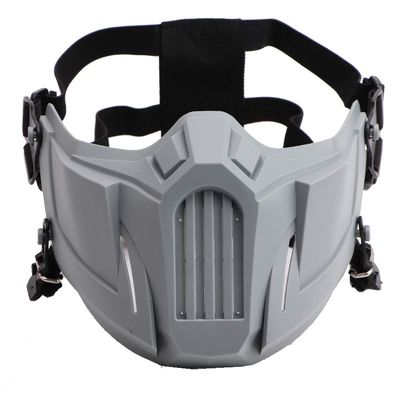Toonol Protective Half Face Mask Outdoor Game Masks Tactical Mask for Tactical Action Games Color Grey