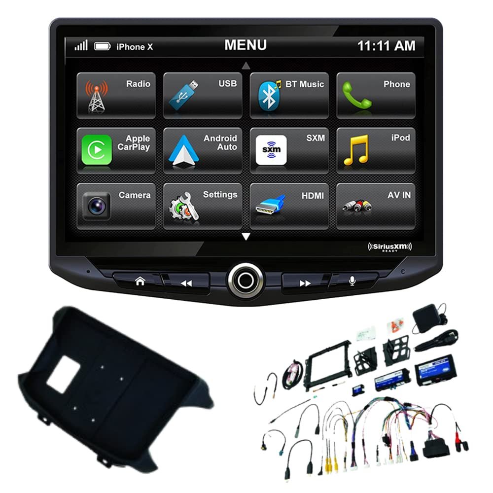 Stinger HEIGH10 Wrangler JL (18-23) & Gladiator JT (20-23) 10 HD Touchscreen Car Stereo, Apple CarPlay/Android Auto Radio, Bluetooth Receiver Head Unit, Off-Road Gauges, GPS, Audio EQ, Camera Inputs